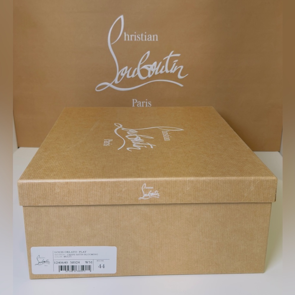 Christian Louboutin Blooming Orlato Abstract-print Silk High-top Trainers EU 44 - Picture 16 of 16